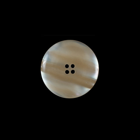 Beige Iridescent Plastic Button - 28L/18mm