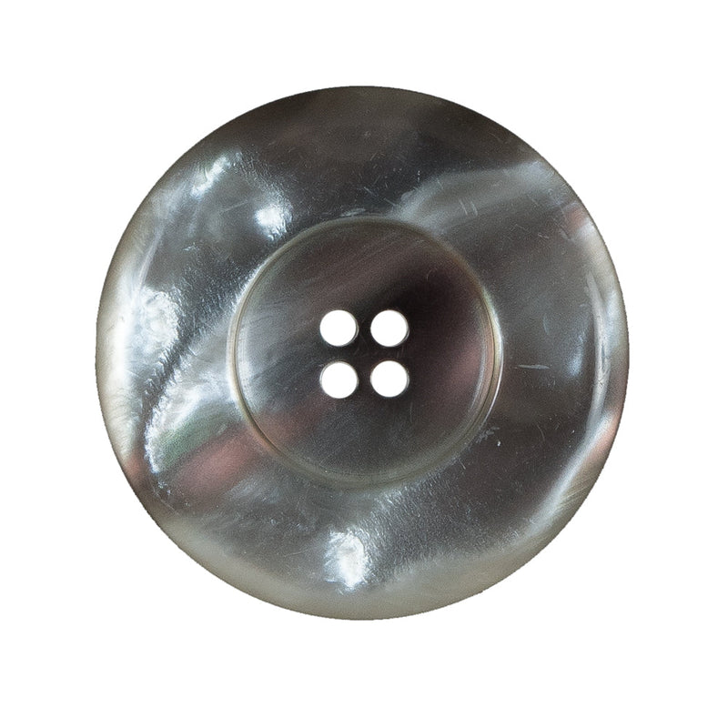 Gray and Orange Iridescent Plastic Button - 44L/28mm