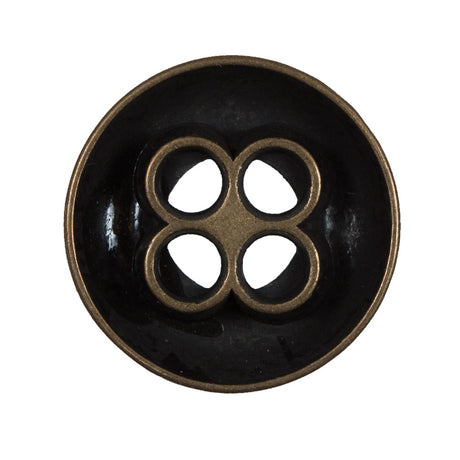 Italian Bronze 4-Hole Metal Button - 44L/28mm