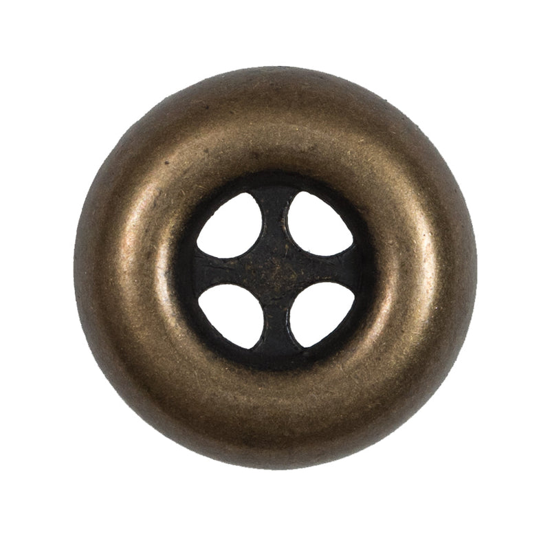 Italian Bronze 4-Hole Metal Button - 44L/28mm