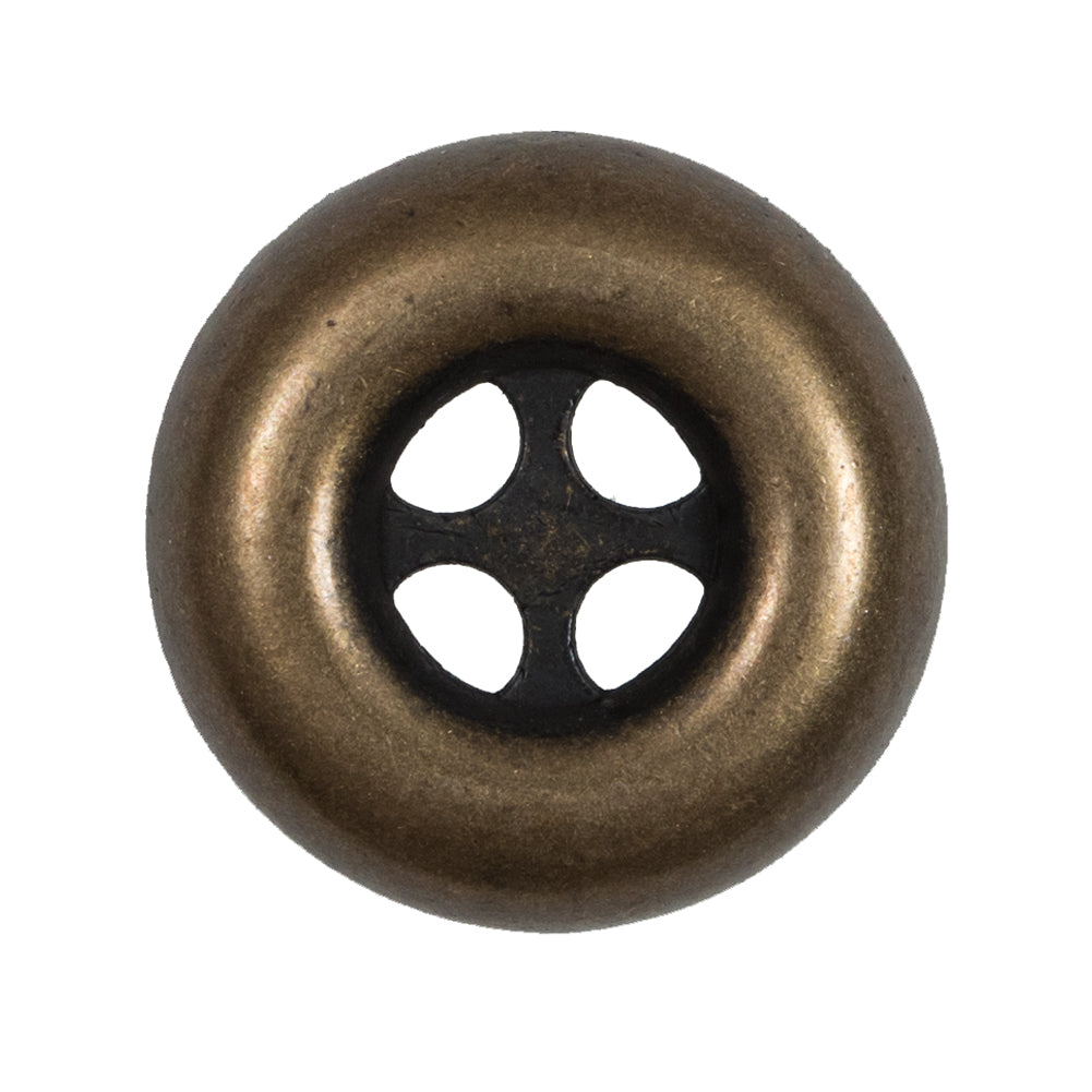 Italian Bronze 4-Hole Metal Button - 44L/28mm