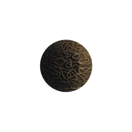 Italian Black and Gold Etched Ombre Button - 30L/19mm