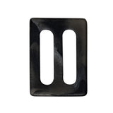 Black, Gray and White Swirl Translucent Plastic Slider - 1" x 1.375"