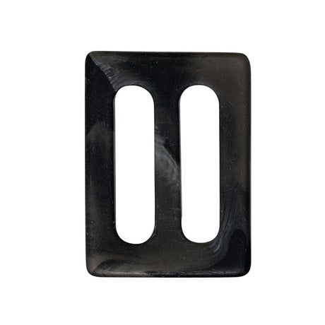 Black, Gray and White Swirl Translucent Plastic Slider - 1" x 1.375"