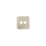 Tofu and White Swirl Semi-Translucent Two-Hole Square Plastic Button - 24L/15mm