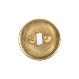 White and Gold Rimmed 2-Piece Shank Back Plastic Button - 36L/23mm