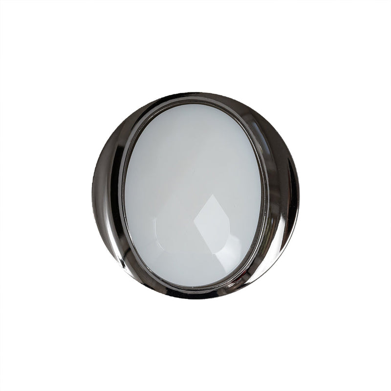 White and Gunmetal 2-Piece Faceted Shank Back Button - 36L/23mm