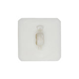 White Square with Molded Decoration 2-Piece Shank Back Plastic Button - 44L/28mm
