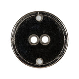 White and Silver Wavy Textured 2-Hole 2-Piece Button - 44L/28mm