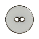 White and Silver Wavy Textured 2-Hole 2-Piece Button - 44L/28mm