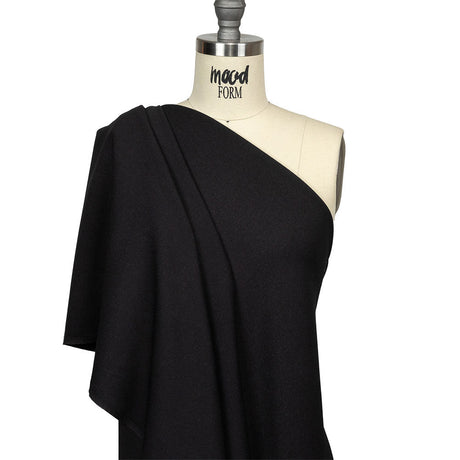 Black Stretch Polyester Woven