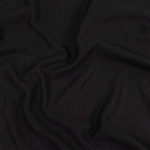 Black Stretch Polyester Woven