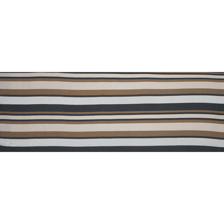 Spiced Latte Barcode Striped Rayon Shantung