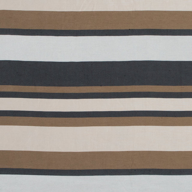 Spiced Latte Barcode Striped Rayon Shantung