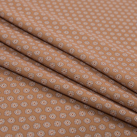 Italian Mustard Floral Digitally Printed Stretch Polyester