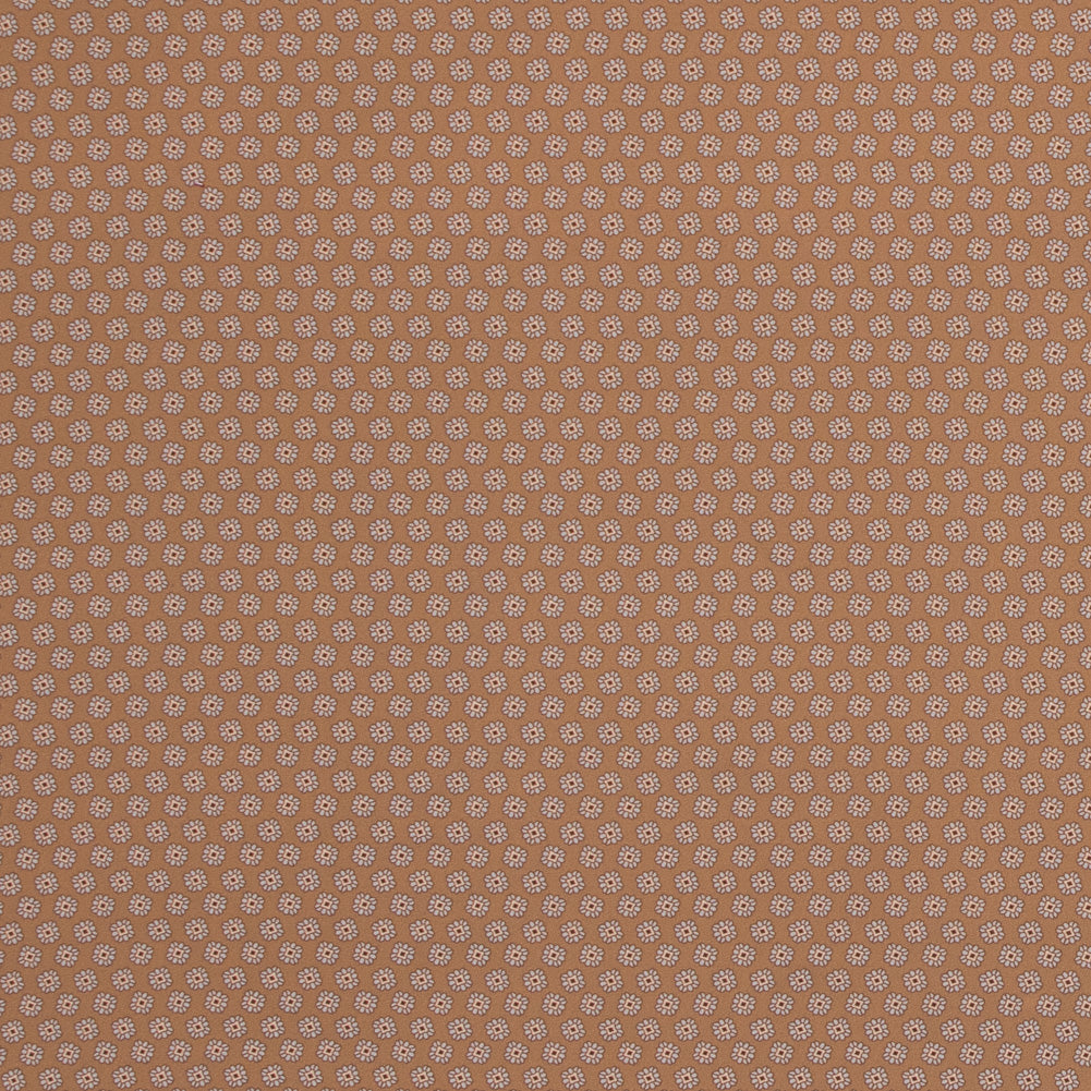 Italian Mustard Floral Digitally Printed Stretch Polyester