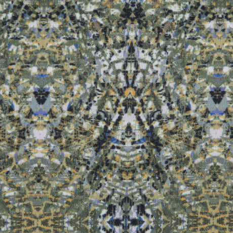 Italian Olivine Kaleidoscopic Digitally Printed Stretch Polyester
