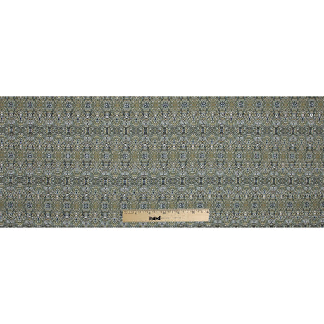 Italian Olivine Kaleidoscopic Digitally Printed Stretch Polyester