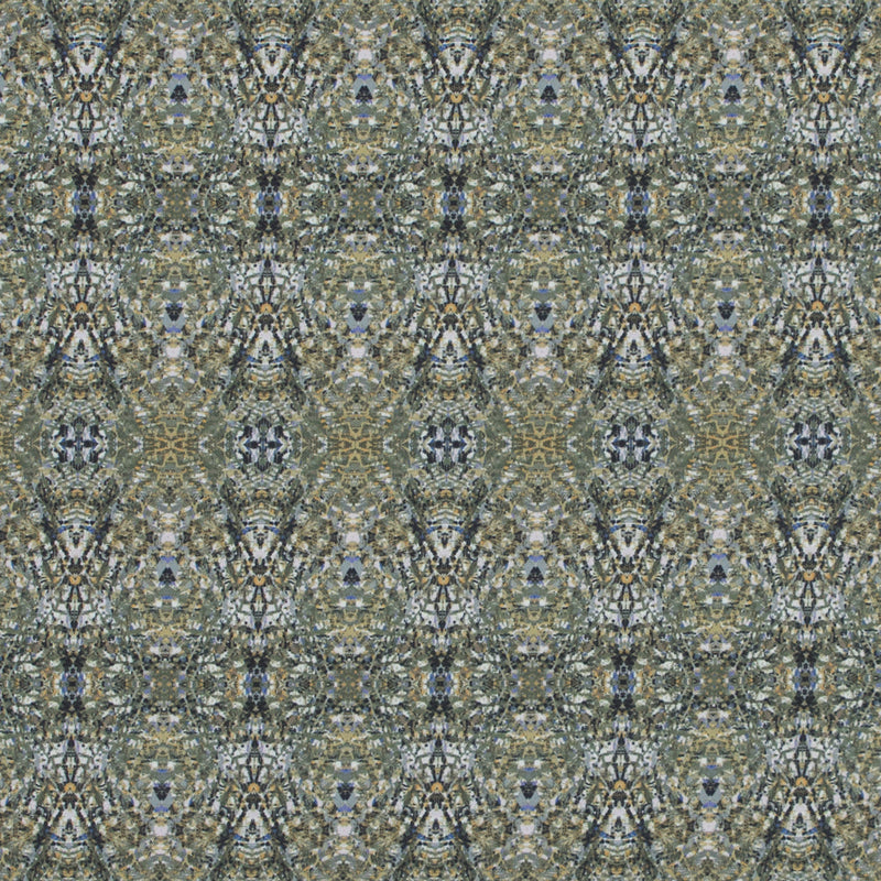 Italian Olivine Kaleidoscopic Digitally Printed Stretch Polyester