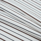 Brown, Black and White Striped Rayon Twill