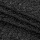 Black Fringed Stretch Knit