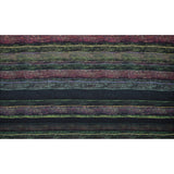 Green and Fuchsia Abstract Printed Paneled Wool Twill