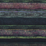 Green and Fuchsia Abstract Printed Paneled Wool Twill