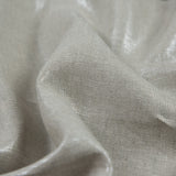 Lightweight Linen Woven with Metallic Silver Foil - Oatmeal - Simone Collection
