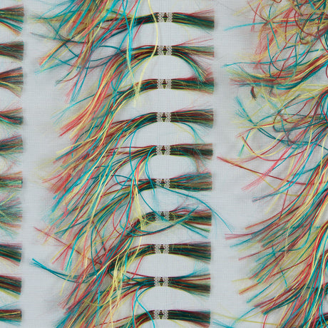Optic White and Multicolor Eyelash Fringe Fabric