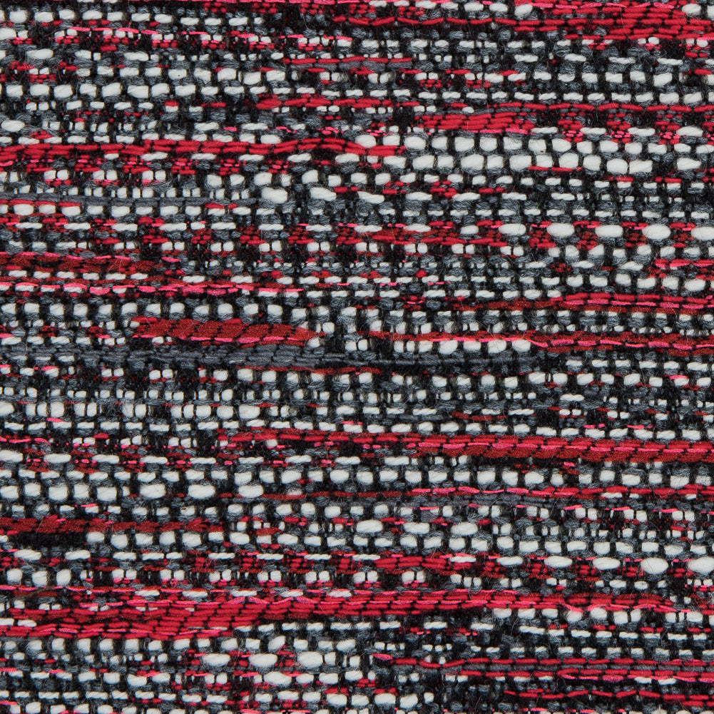 Red and White Cotton Tweed