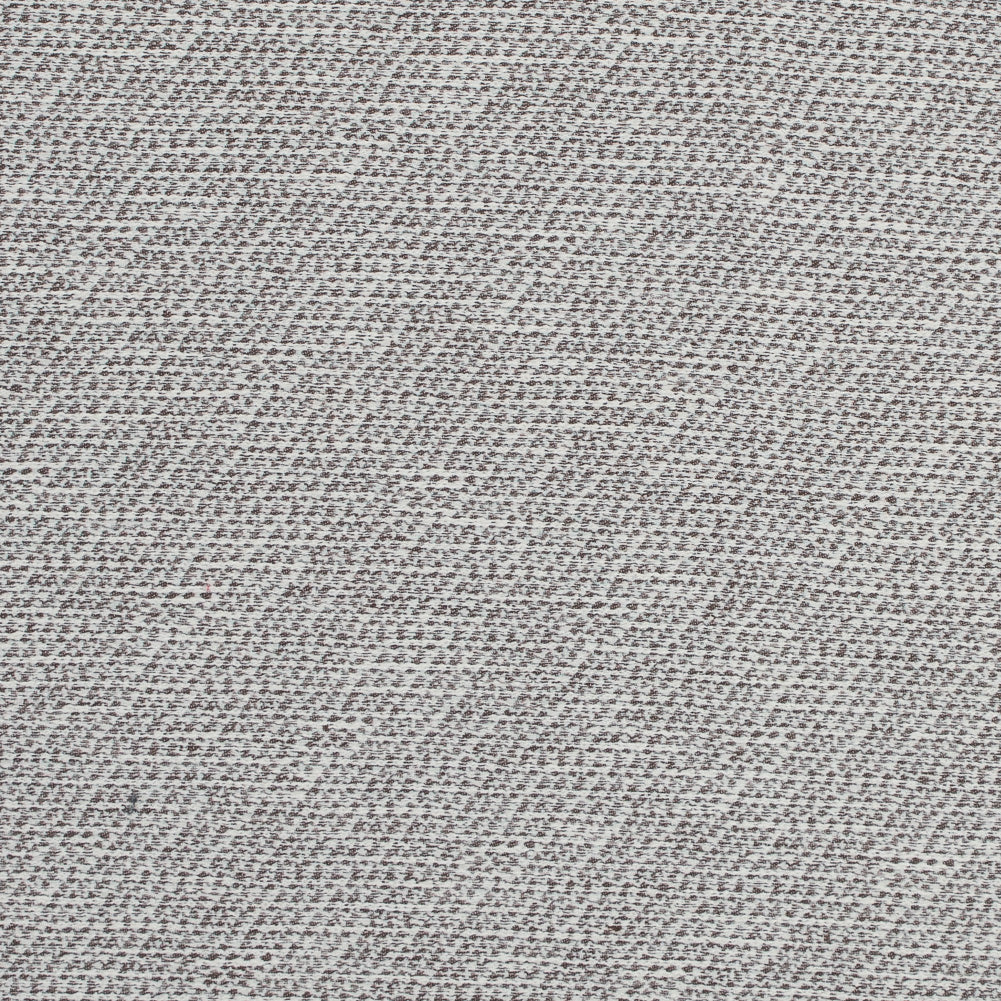 Brown and Ivory Stretch Cotton Tweed