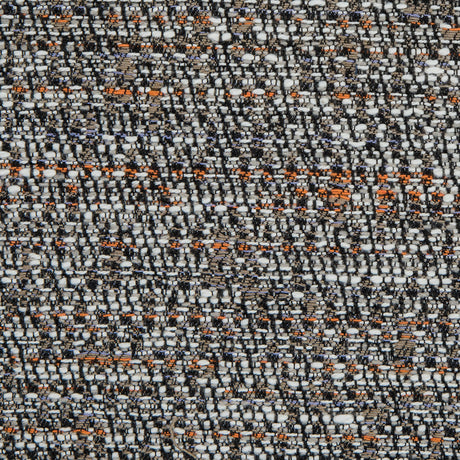 Truffle, Orange and White Cotton Tweed