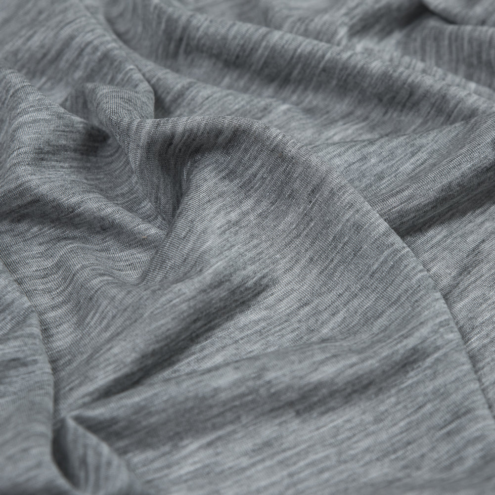 Light Heathered Gray Rayon Jersey
