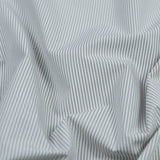 Theory Light Slate and White Striped Polyester Shirting