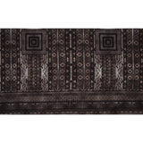 Brown and Black Geometric Printed Polyester Panel