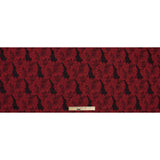 Red and Black 3D Floral Brocade