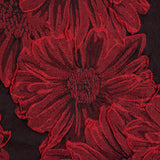 Red and Black 3D Floral Brocade