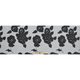 Black and Gray Rose Jacquard
