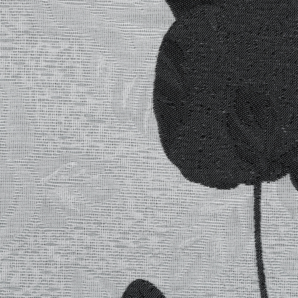 Black and Gray Rose Jacquard