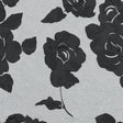 Black and Gray Rose Jacquard
