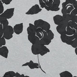 Black and Gray Rose Jacquard