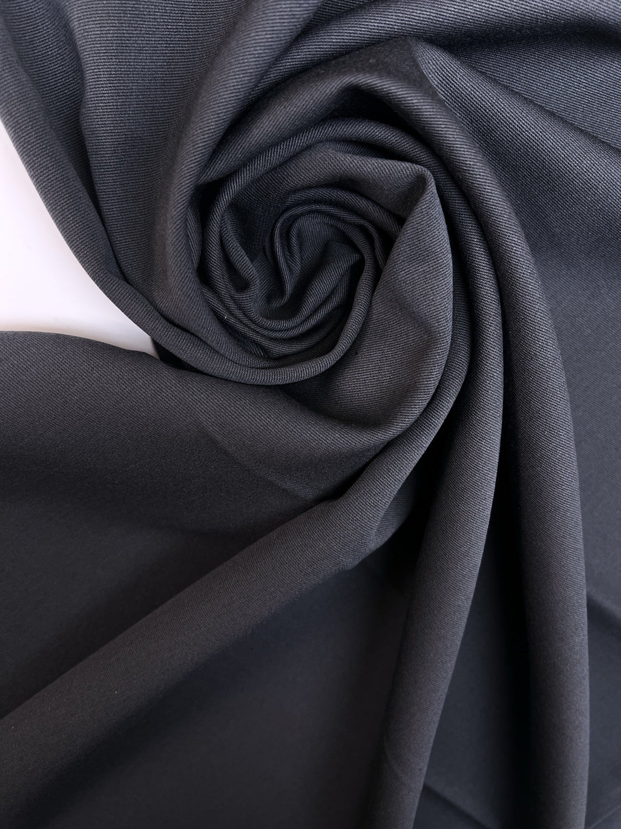 Italian Gray Wool Polyamide Twill