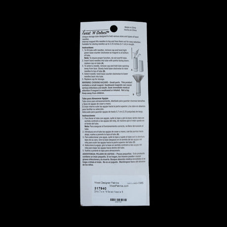 Dritz Twist 'N Select Needle Storage Tube