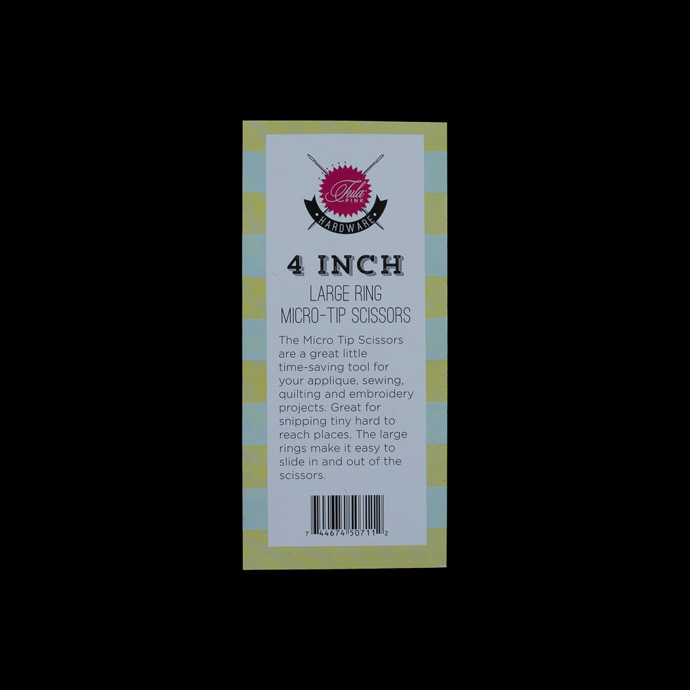 Tula Pink Oil Slick 4" Large Ring Micro Scissors