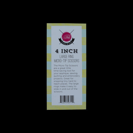 Tula Pink Oil Slick 4" Large Ring Micro Scissors