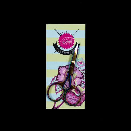 Tula Pink Oil Slick 4" Large Ring Micro Scissors