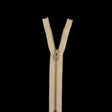 Metal Closed Bottom Zipper with Gold Teeth 8" - Warm Beige