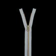 Metal Closed Bottom Zipper with Gold Teeth 9" - Light Gray