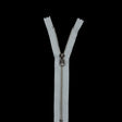 Light Gray Metal Closed Bottom Zipper with Silver Teeth - 8"