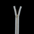 Metal Closed Bottom Zipper with Gold Teeth 12" - Light Gray